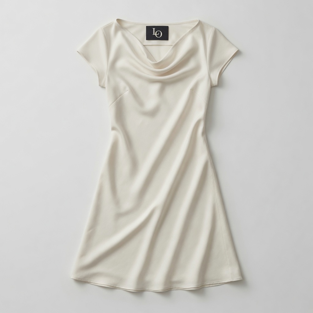 LOCKE / Bias Midi Dress in Ecru