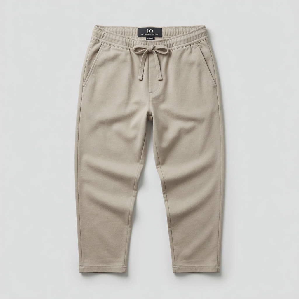 LOCKE / Drawstring Easy Pant in Washed Oatmeal