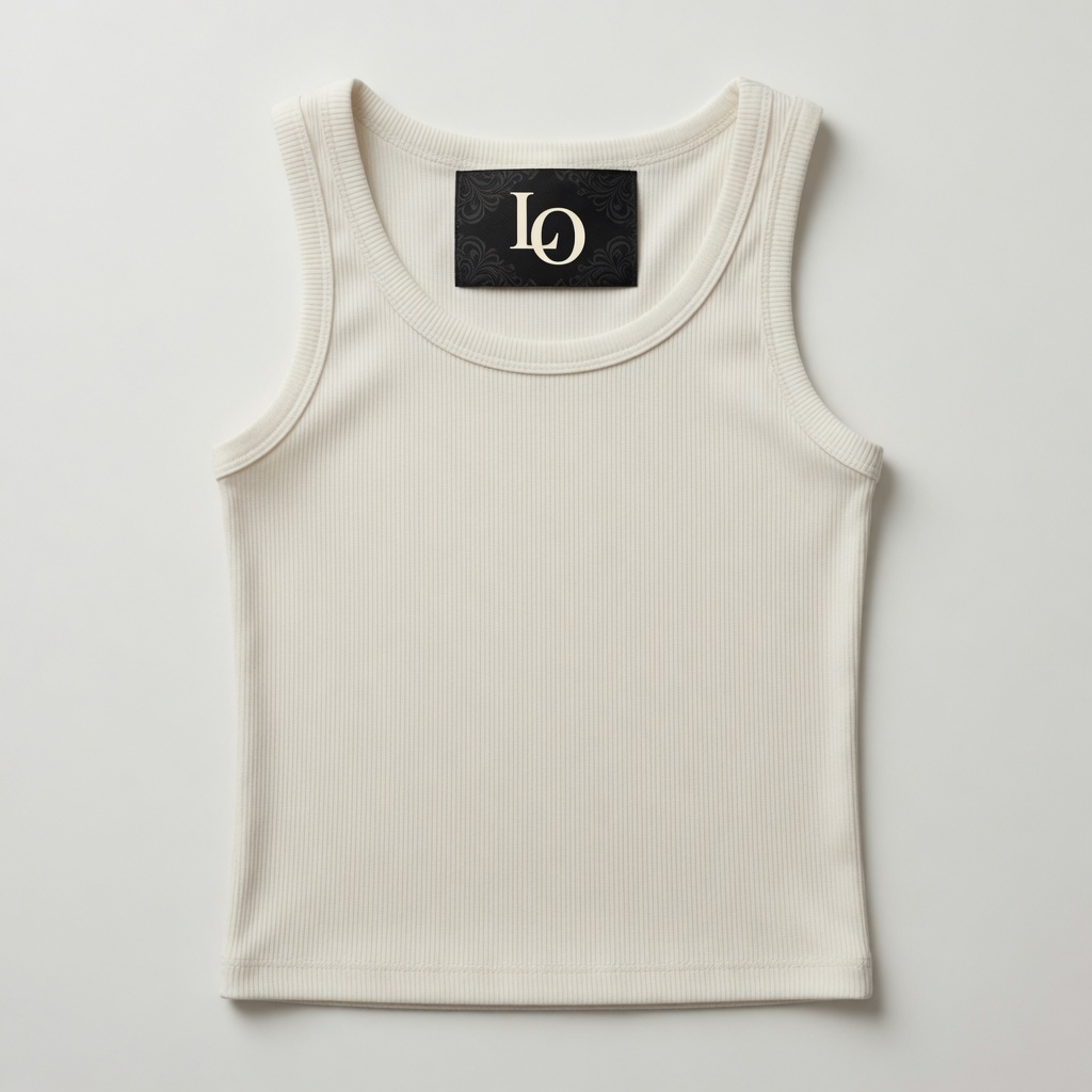 LOCKE / Ribbed Tank in Chalk White