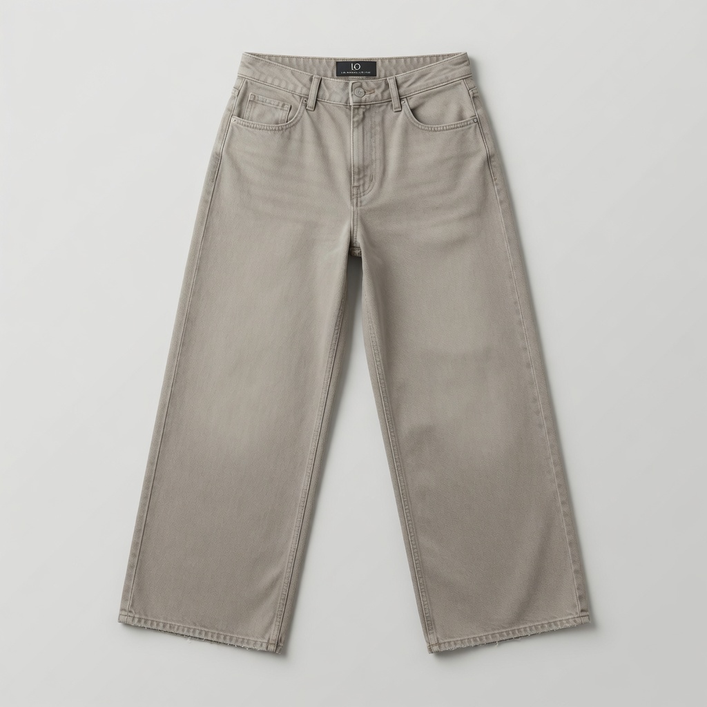 LOCKE / Wide Leg Denim in River Stone